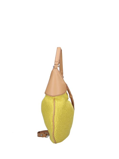 Borsa Jolie in tessuto pelle e rafia GIANNI CHIARINI | 9996 PGL-GRNGIALLO
